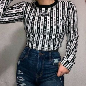 Adidas crop long sleeve